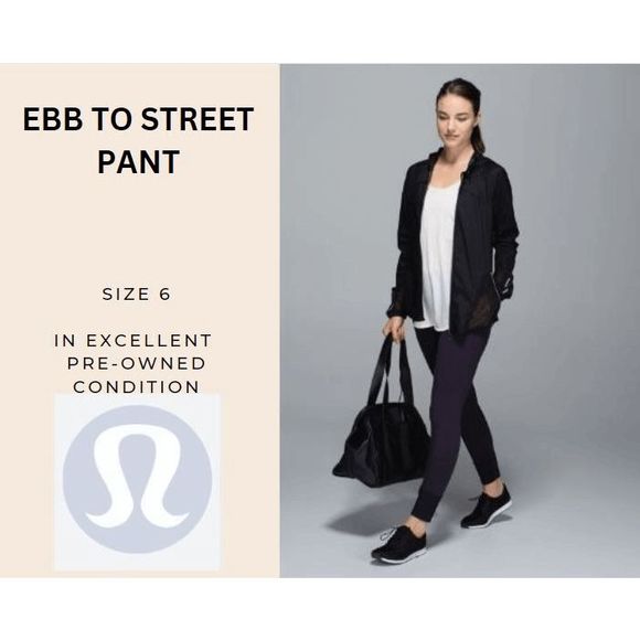 Lululemon Ebb To Street Pant Size 6 EUC - Picture 1 of 13